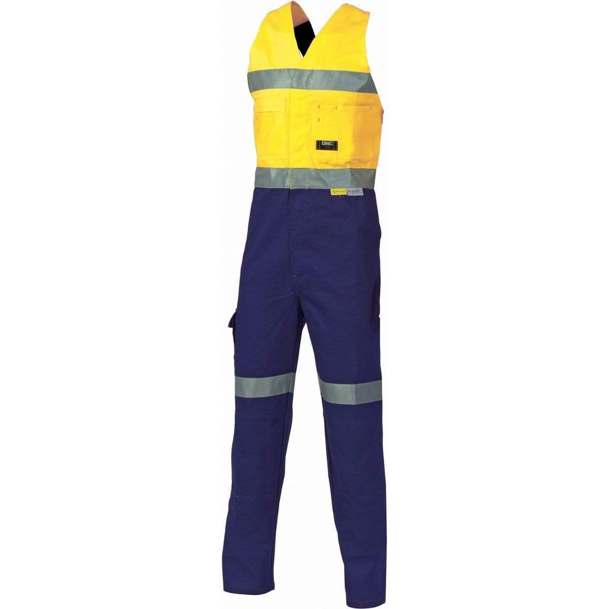 Dnc Workwear Hi-vis Cotton Action Back With 3m Reflective Tape - 3857 Work Wear DNC Workwear Yellow/Navy 77R 
